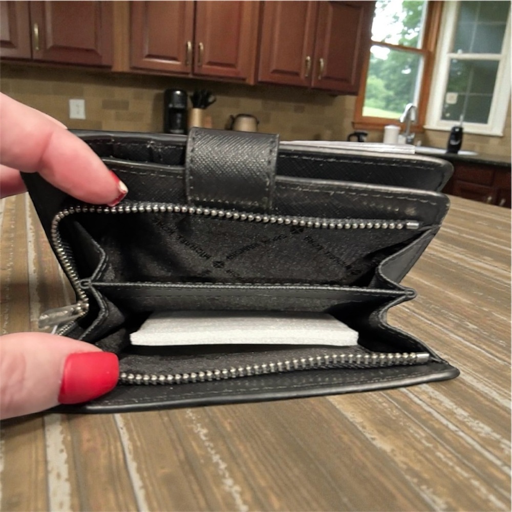 Michael Kors Black Monogram Wallet - Picture 4 of 5